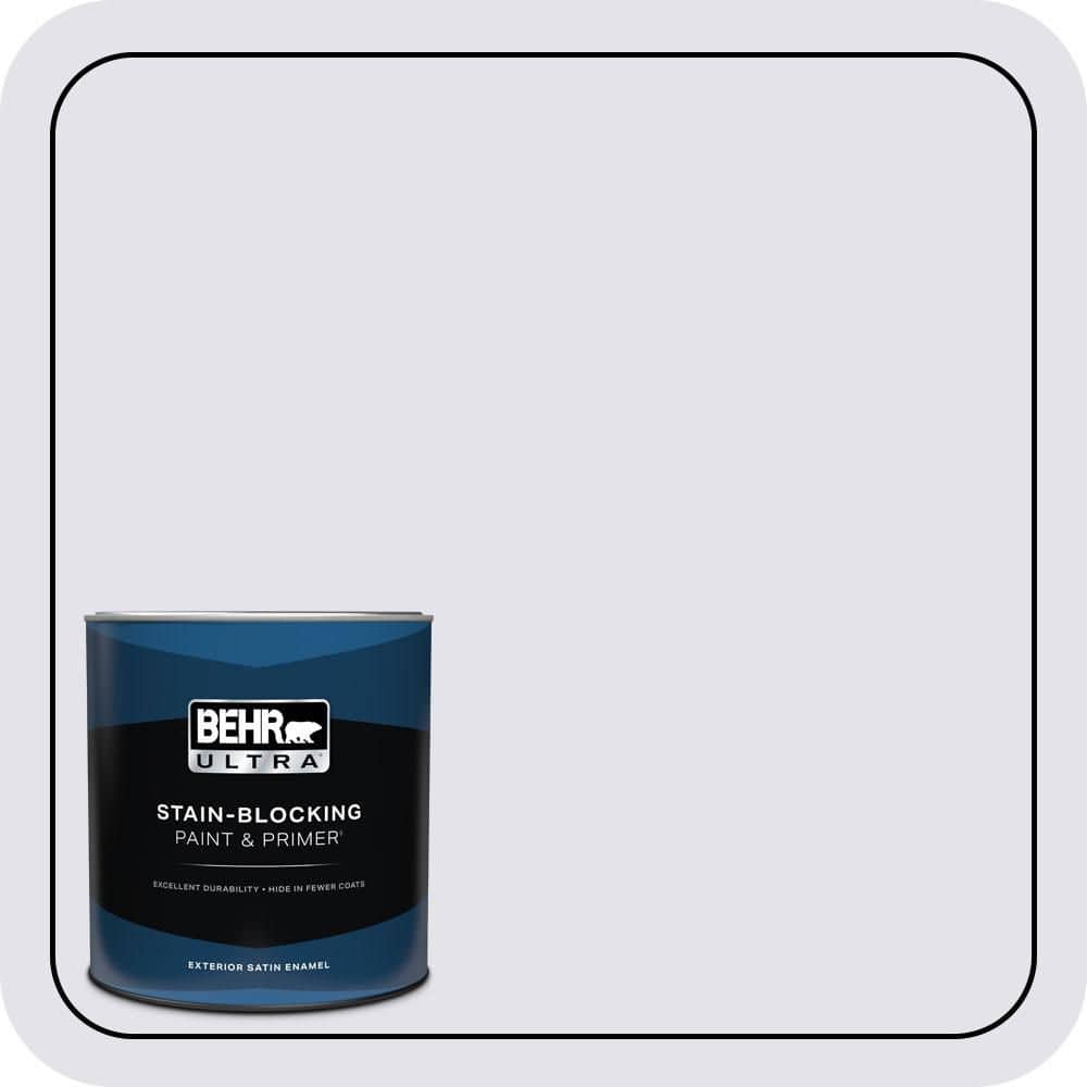 BEHR ULTRA 1 qt. #PPU16-06 Lilac Mist Satin Enamel Exterior Paint & Primer