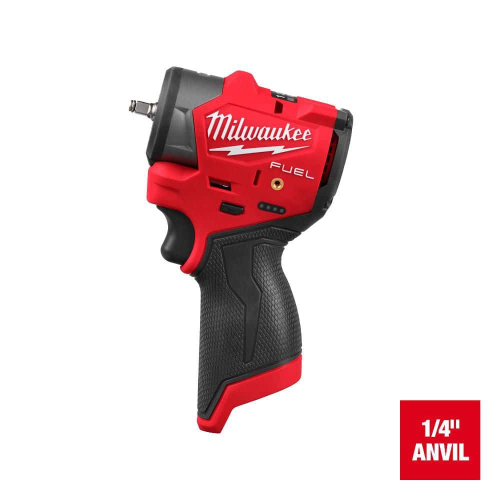 Milwaukee M12 FUEL 12V Lithium-Ion Brushless Cordless . Subcompact Impact Wrench w/ Friction Ring