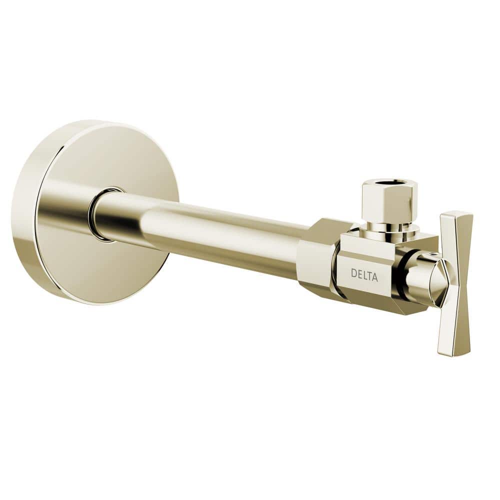 Delta 1/2 in. x 7.56 in. L Polished Nickel Brass Angled Supply Stop Valve (1)