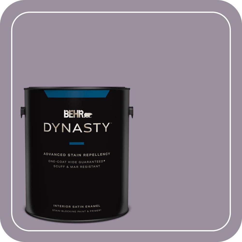 BEHR DYNASTY 1 gal. #PPU16-13 Duchess Lilac Satin Enamel Interior Stain-Blocking Paint & Primer