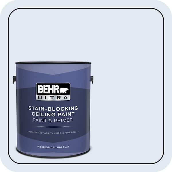 BEHR ULTRA 1 gal. #M540-1 Bellflower Blue Ceiling Flat Interior Paint with Primer (2)
