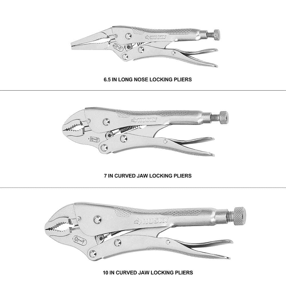 Husky Locking Pliers Set and Adjustable Wrenches (3-Piece) (3)