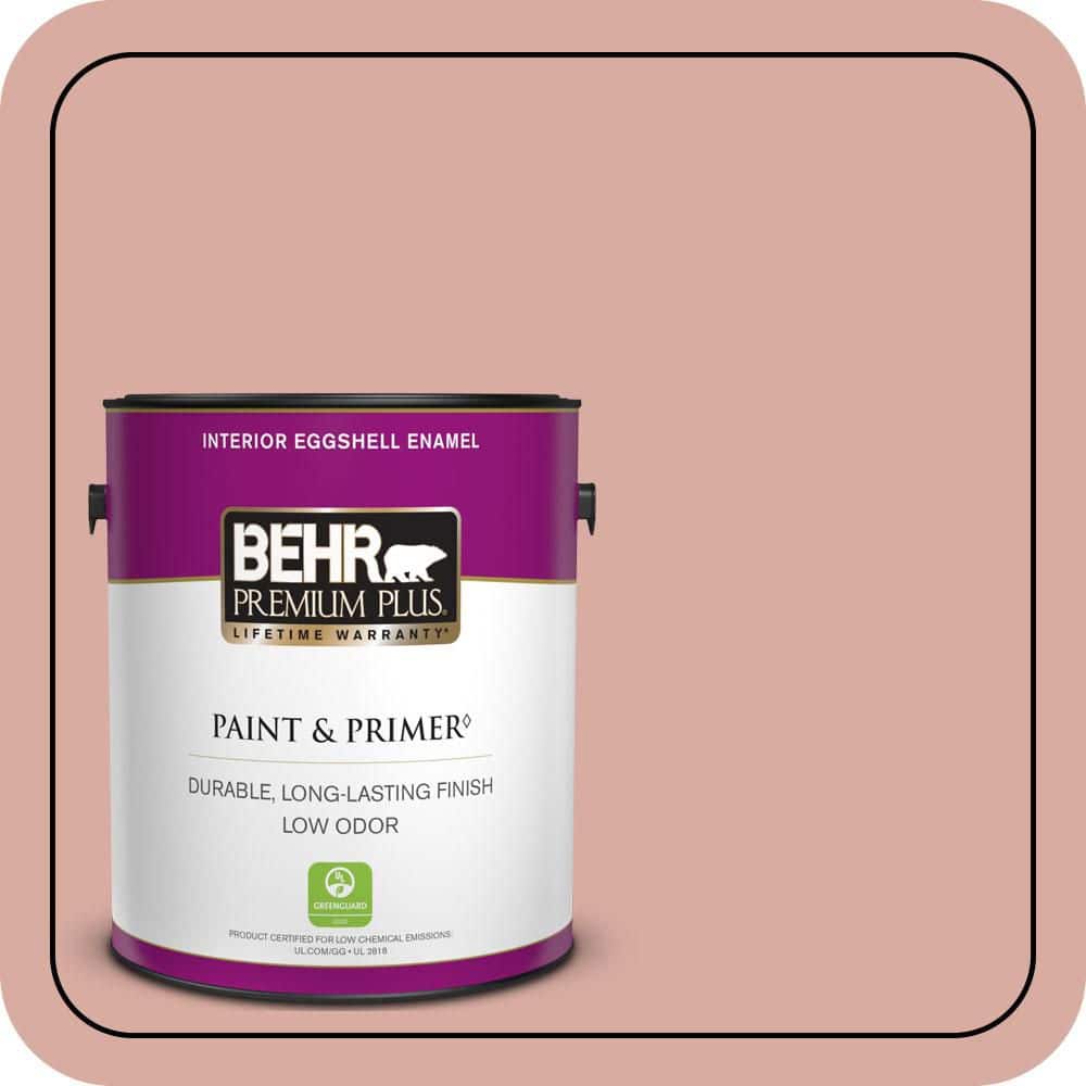 BEHR PREMIUM PLUS 1 gal. #T17-06 Everythings Rosy Eggshell Enamel Low Odor Interior Paint & Primer