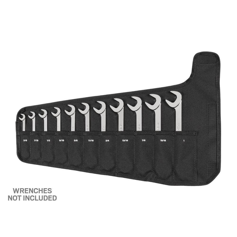 TEKTON 11-Tool Angle Head Wrench Pouch (Black, 3/8-1 in. ) (2)