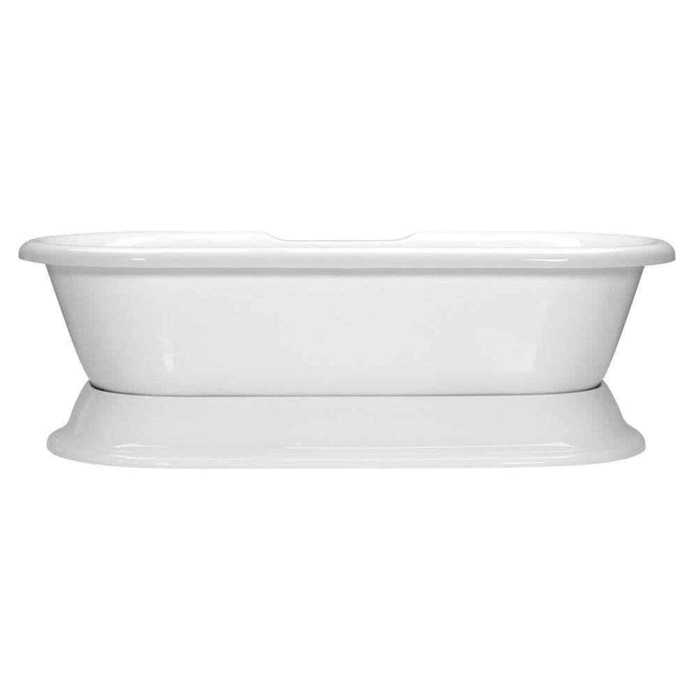 Aquatic Serenity 72 in. x 36 in. Acrylic Center Drain Flatbottom Freestanding Bathtub in White (2)
