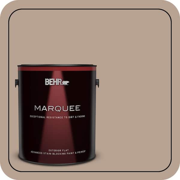 BEHR MARQUEE 1 gal. #N190-4 Rugged Tan Flat Exterior Paint & Primer (2)