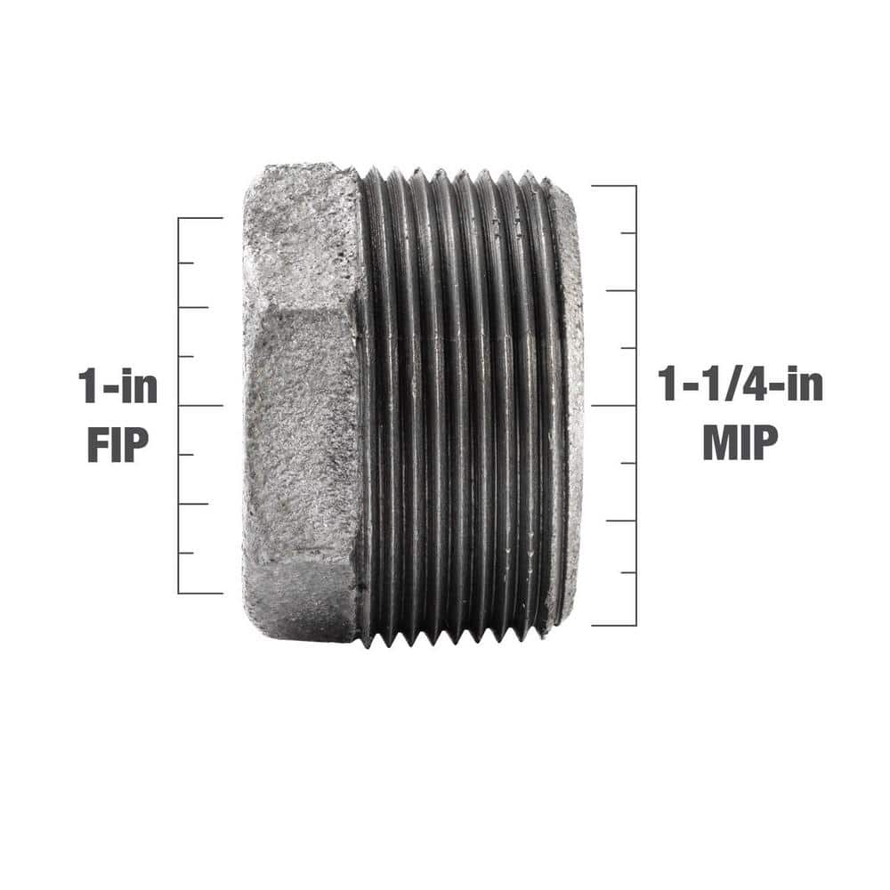 Southland 1-1/4 in. x 1 in. Galvanized Malleable Iron MPT x FPT Hex Bushing Fitting (4)