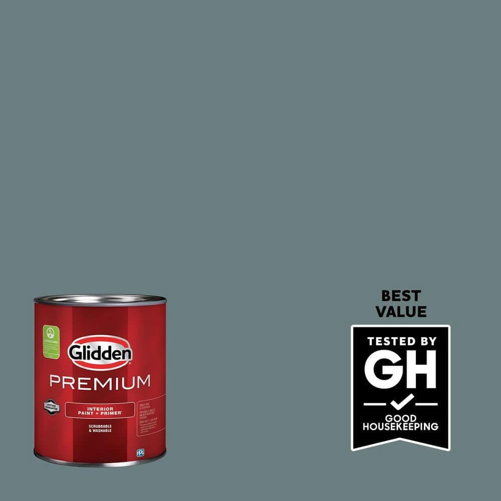 Glidden Premium 1 qt. PPG1034-6 Blue Blood Eggshell Interior Latex Paint