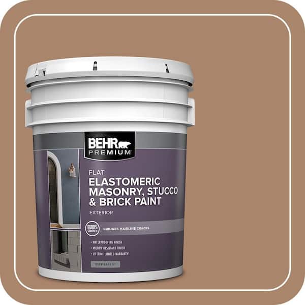 BEHR PREMIUM 5 gal. #S220-5 Nutshell Elastomeric Masonry, Stucco and Brick Exterior Paint (2)