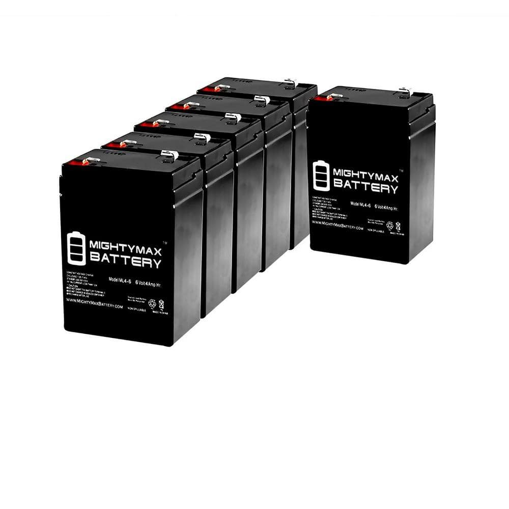 MIGHTY MAX BATTERY 6V 4.5AH SLA Replacement Battery for Genesis NP4-6W - 6 Pack