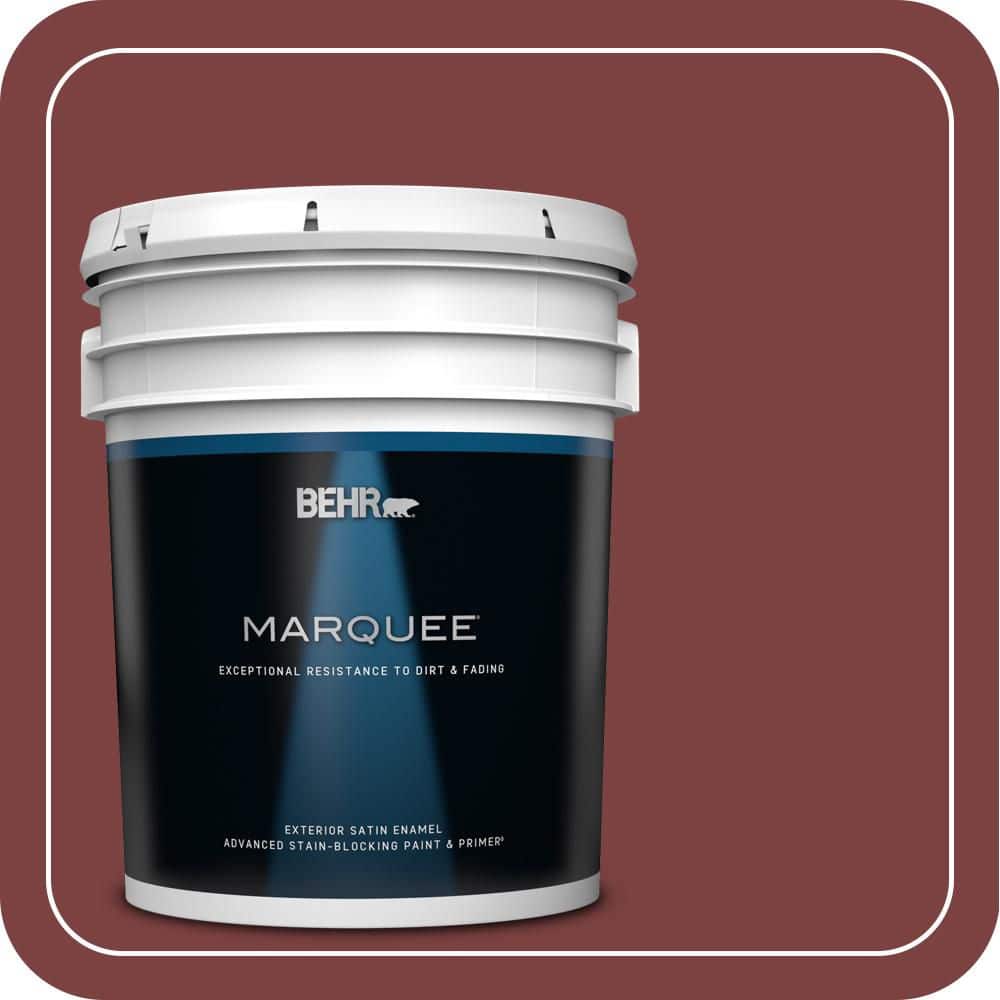BEHR MARQUEE 5 gal. #PPH-67 Red Wine Satin Enamel Exterior Paint & Primer