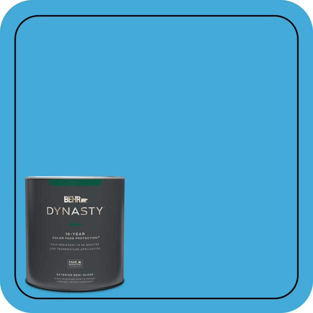 BEHR DYNASTY 1 qt. #550B-5 Windjammer Semi-Gloss Enamel Exterior Stain-Blocking Paint & Primer