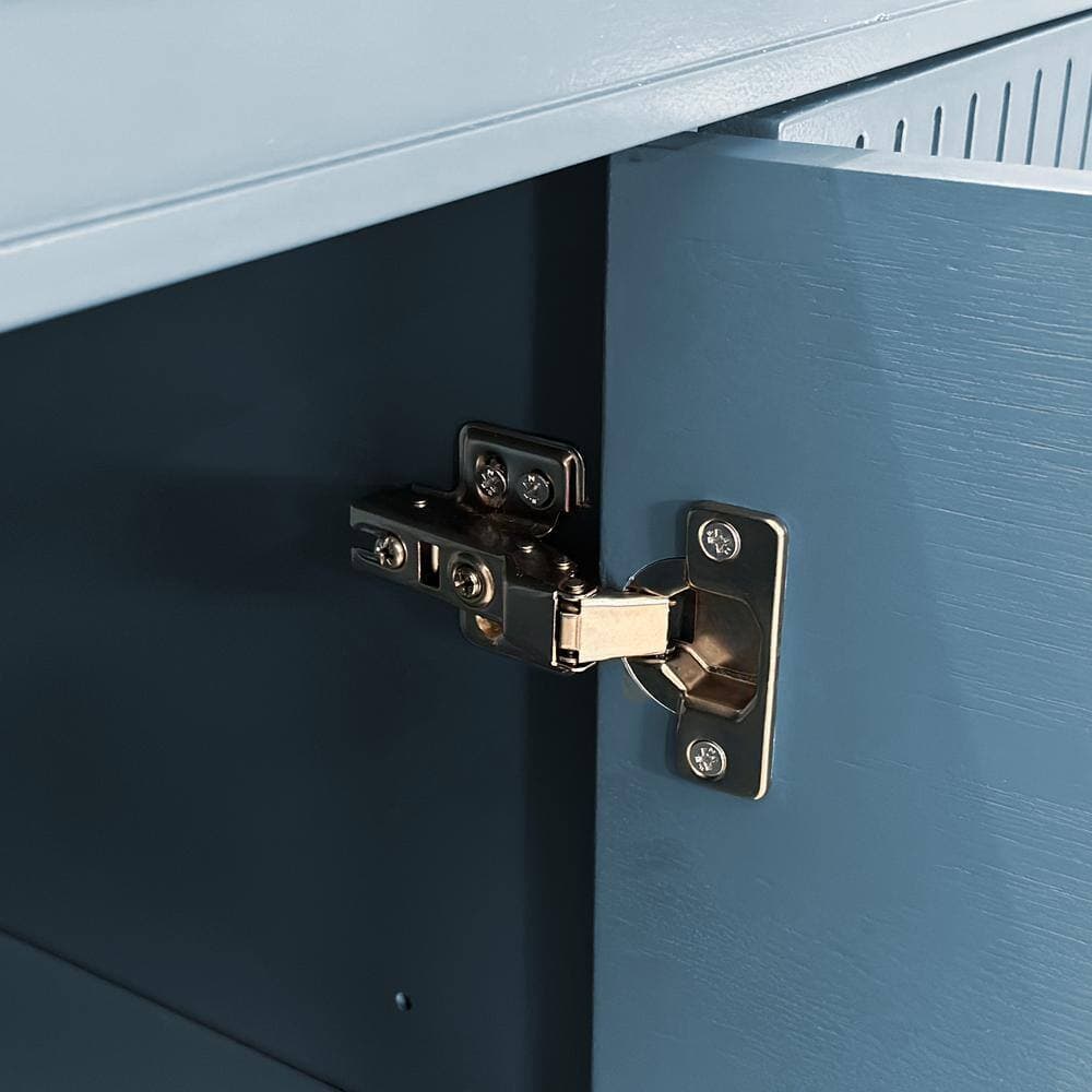 COWLOWN 70.07 in. W x 15.75 in. D x 32.28 in. H Bathroom Blue Linen Cabinet (3)