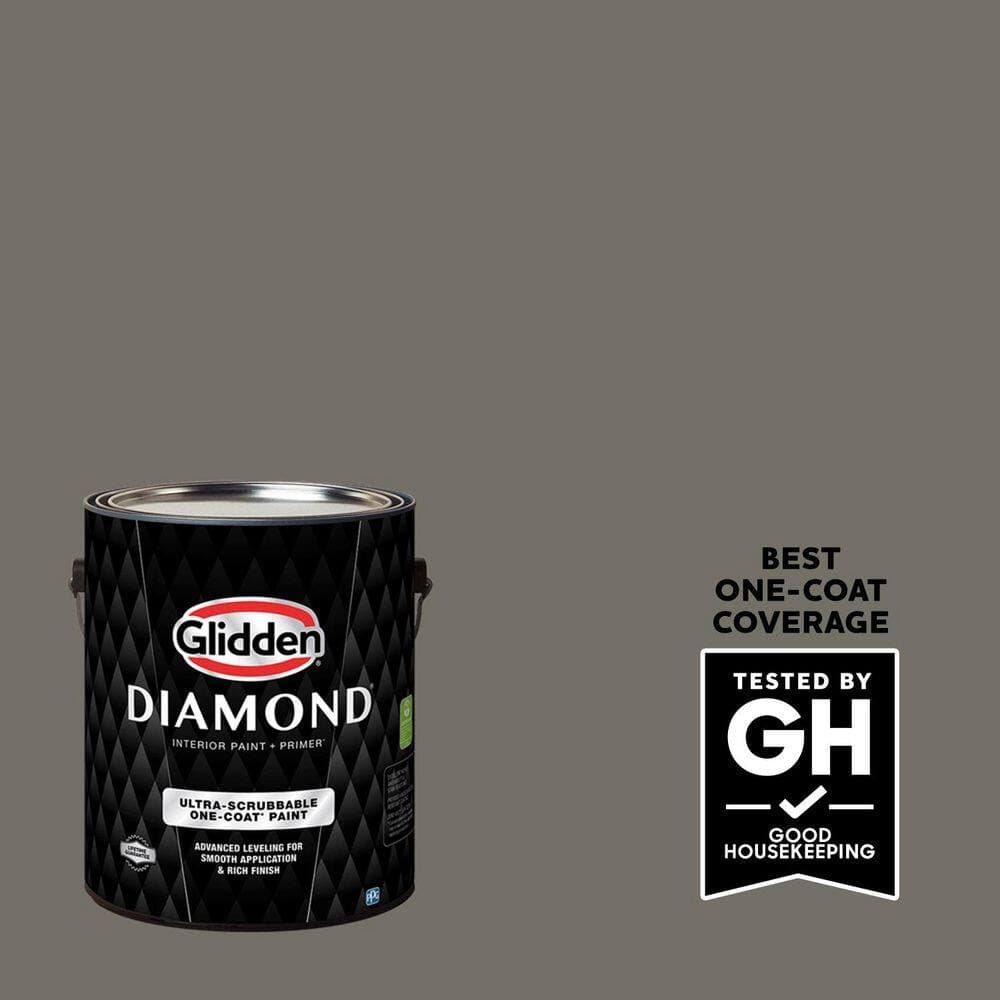 Glidden Diamond 1 gal. PPG1008-6 Artillery Satin Interior Paint with Primer (1)