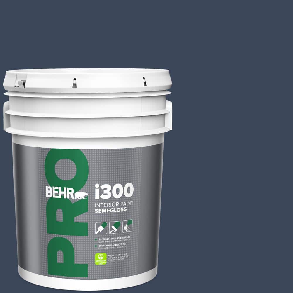 BEHR PRO 5 gal. #590F-7 Peaceful Night Semi-Gloss Interior Paint