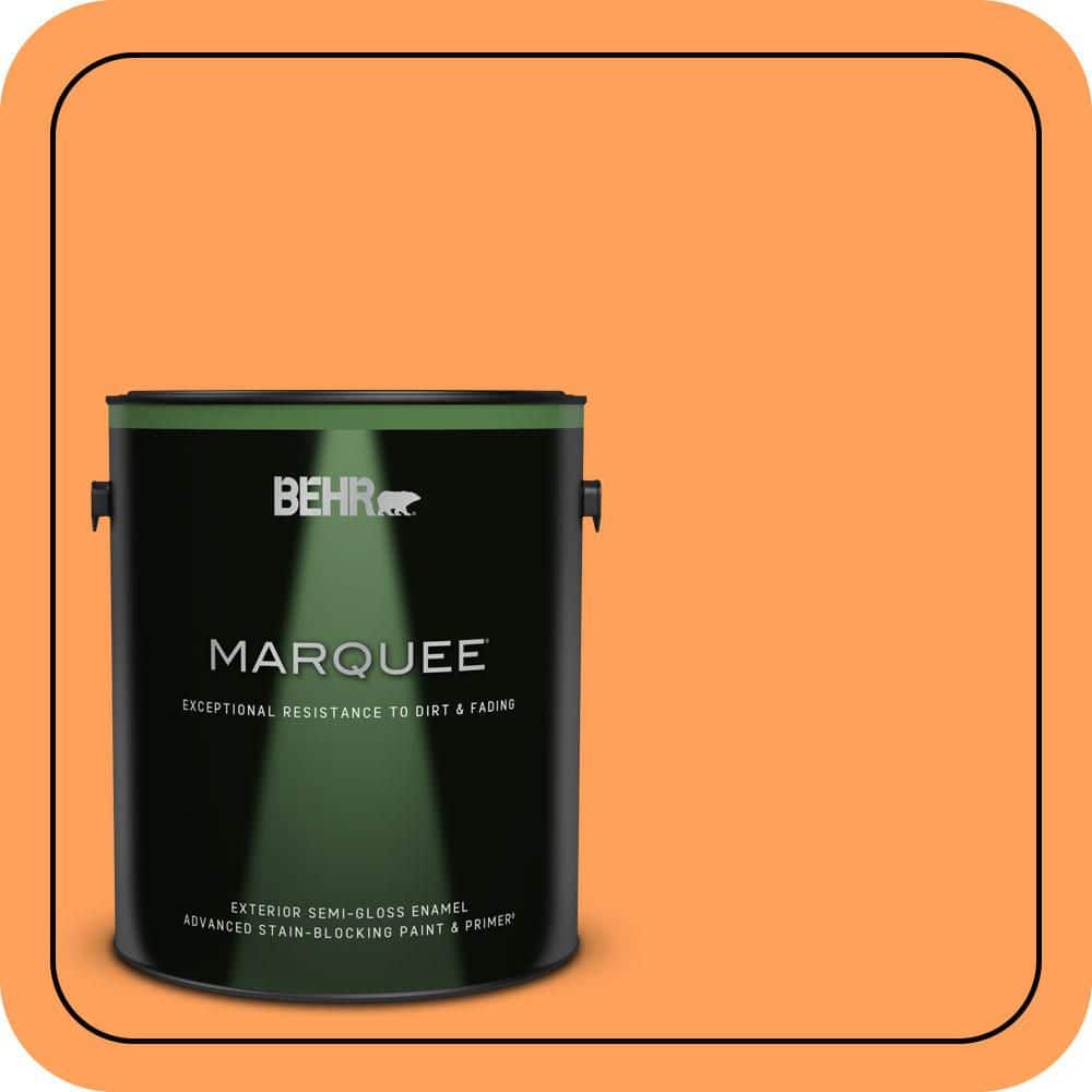 BEHR MARQUEE 1 gal. #T15-10 Clarified Orange Semi-Gloss Enamel Exterior Paint & Primer