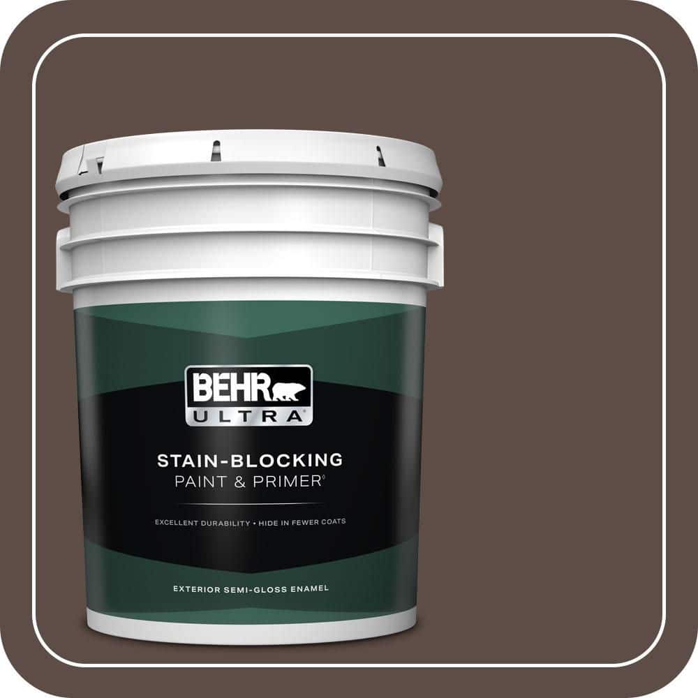 BEHR ULTRA 5 gal. #MQ2-35 Cabin in the Woods Semi-Gloss Enamel Exterior Paint & Primer