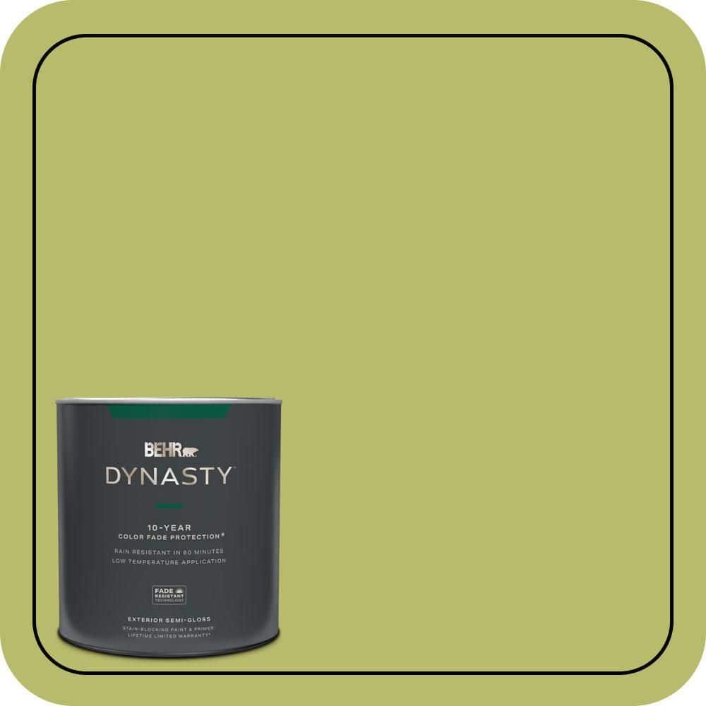 BEHR DYNASTY 1 qt. #P360-5 Citrus Peel Semi-Gloss Enamel Exterior Stain-Blocking Paint & Primer