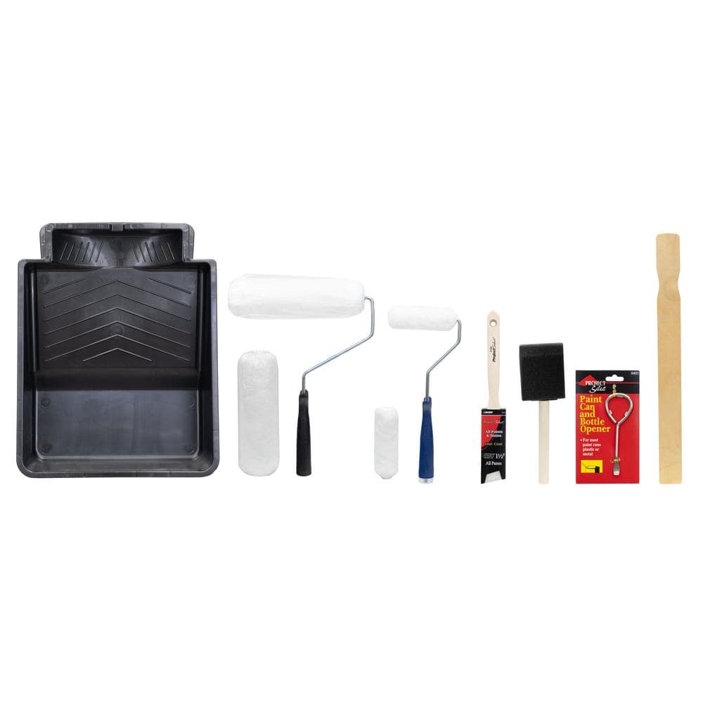 Linzer One Coat 11-Piece Microfiber Plastic Handled Paint Tray Set (3)