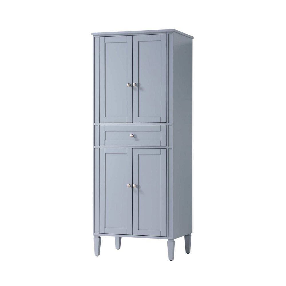 TIMELESS HOME 20 in. W x 72 in. D x in. H Gray Freestanding Linen Cabinet (2)