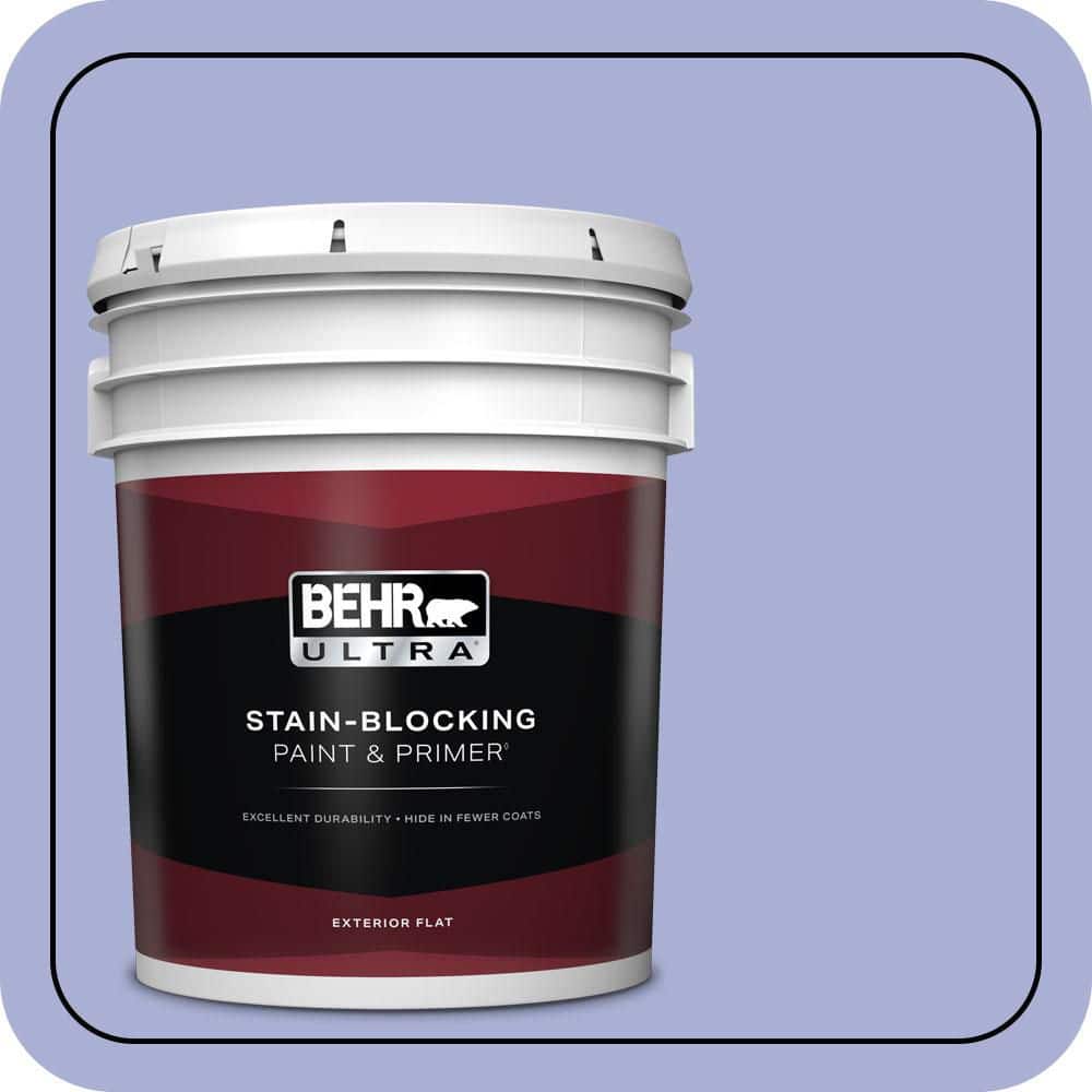 BEHR ULTRA 5 gal. #MQ4-30 Lavender Wash Flat Exterior Paint & Primer
