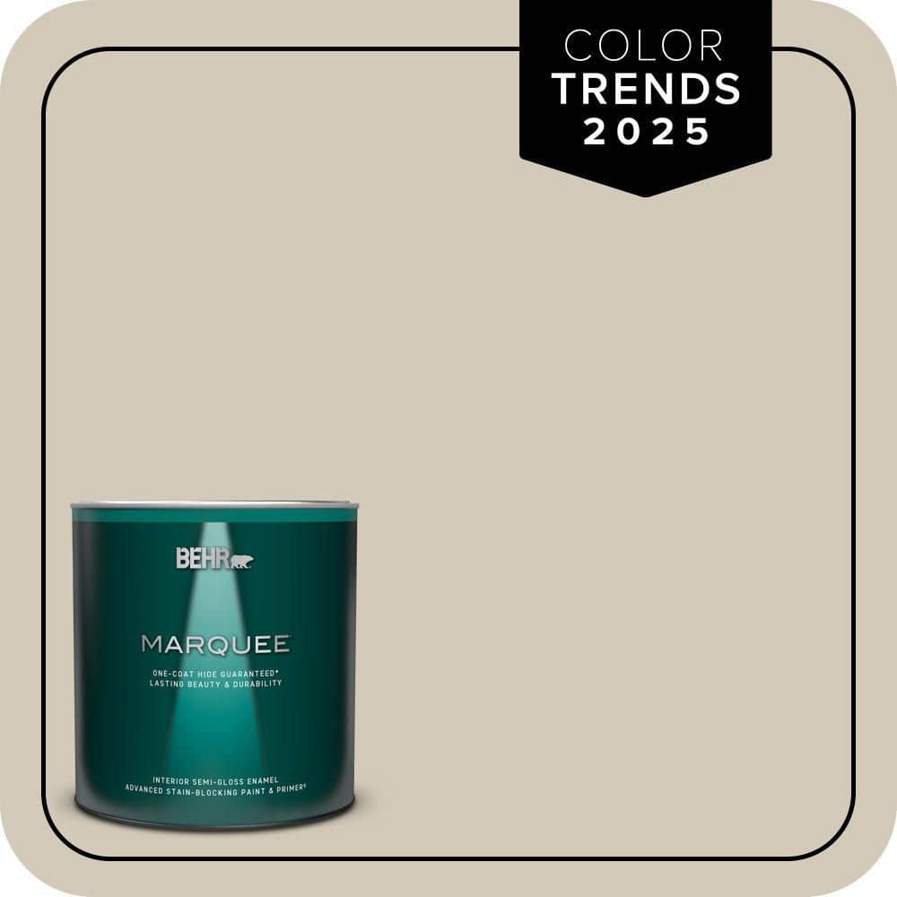 BEHR MARQUEE 1 qt. Designer Collection #DC-010 Even Better Beige Semi-Gloss Enamel Interior Paint & Primer