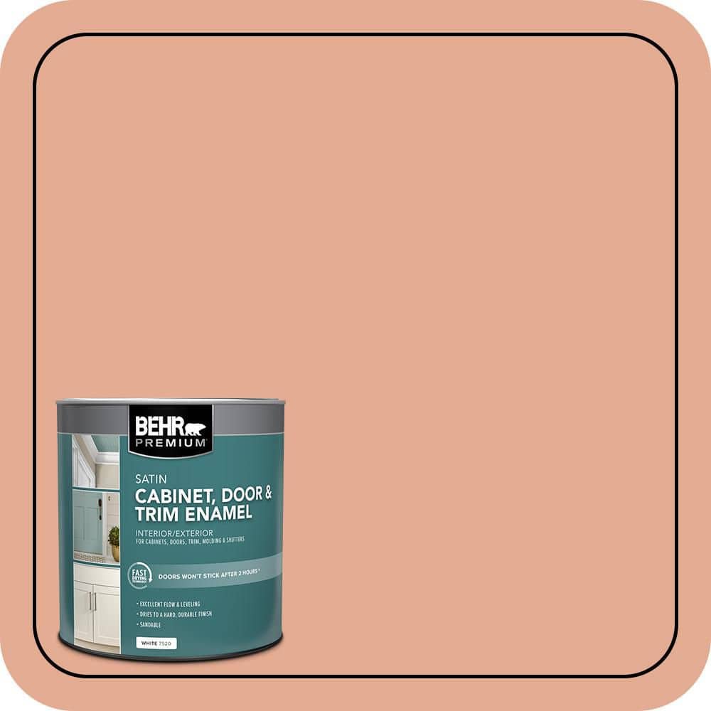 BEHR PREMIUM 1 qt. #M200-4 Coral Cloud Satin Enamel Interior/Exterior Cabinet, Door & Trim Paint (1)