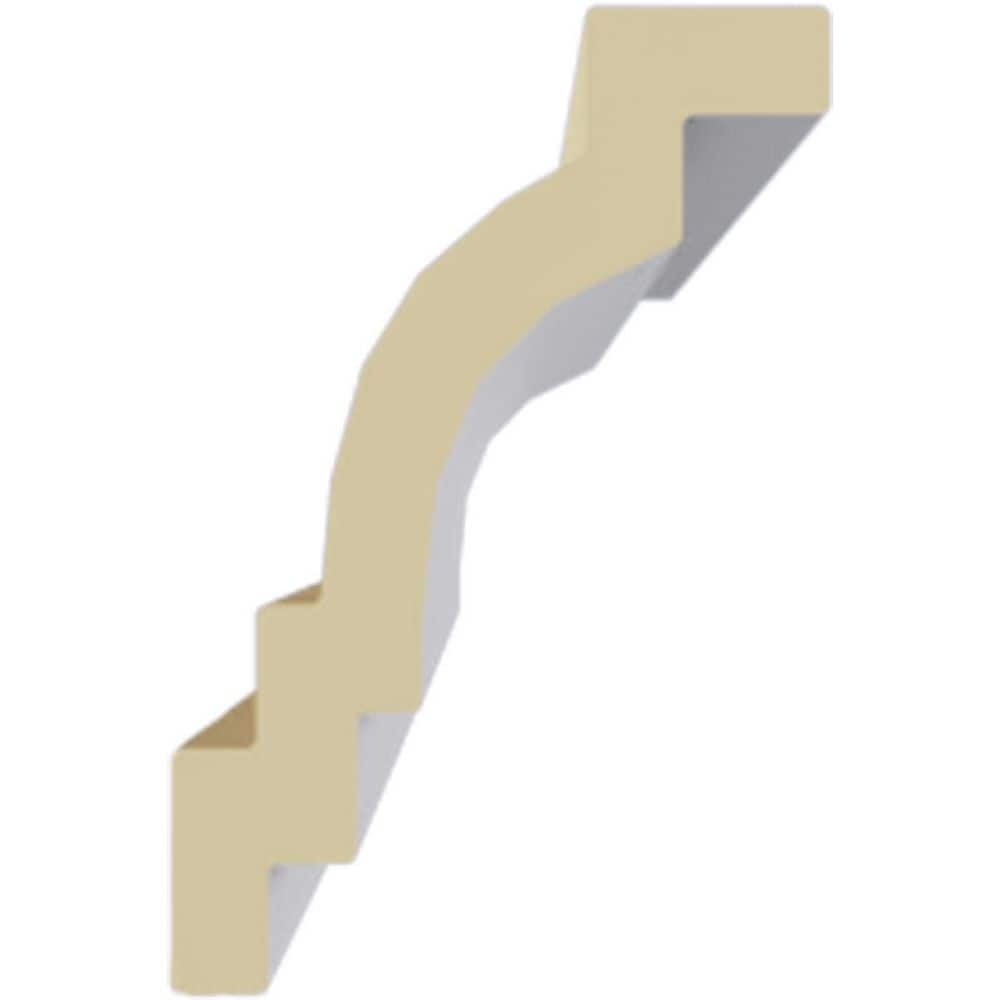 Ekena Millwork 3 in. x 2 in. x 3-5/8 in. x 94-1/2 in. Traditional Smooth Polyurethane Crown Moulding (12-Pack) (3)