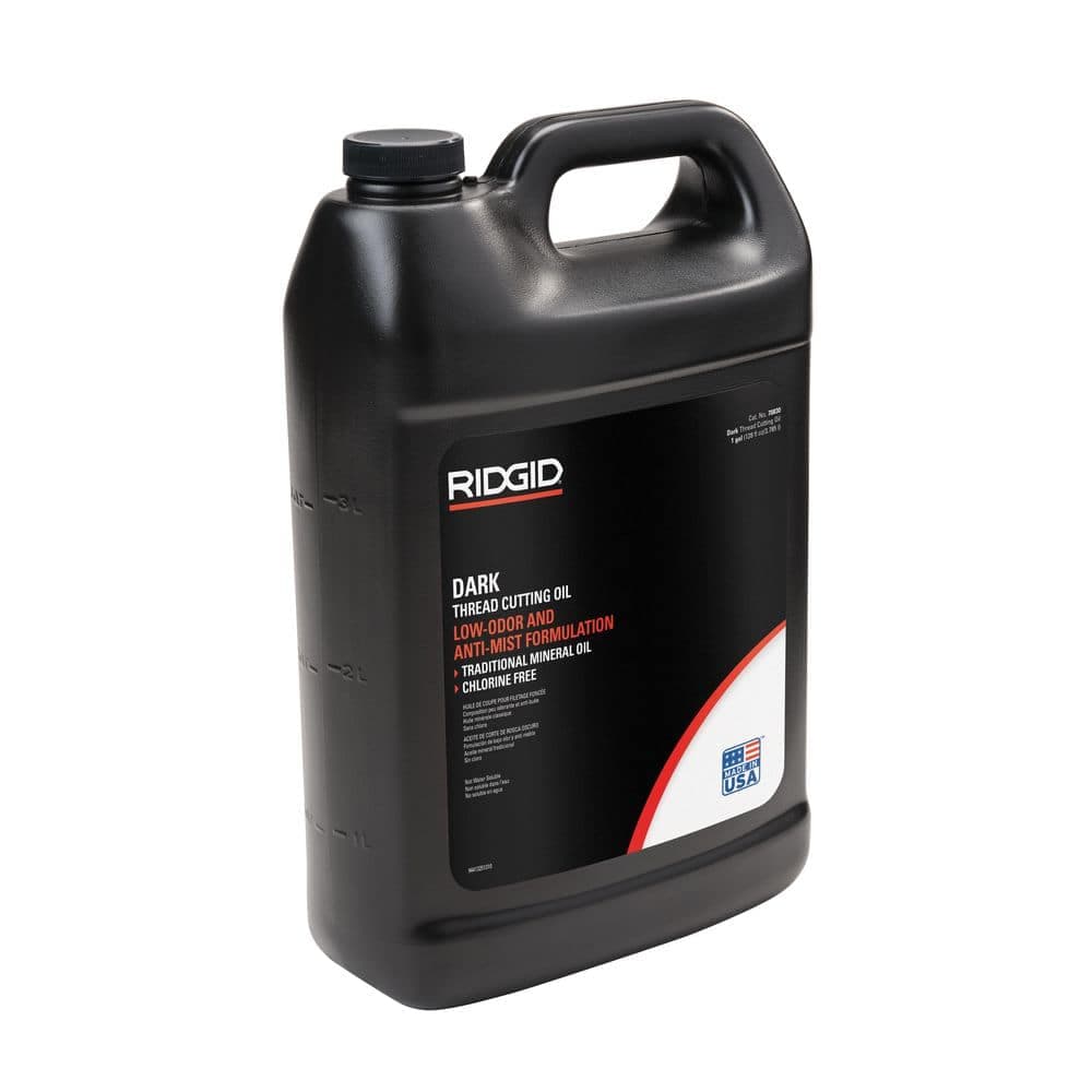 RIDGID 1 Gal. Dark Pipe Threading Oil, Low Odor & Anti-Mist Formulation for Pipe Cutting Dies/Threading (3)