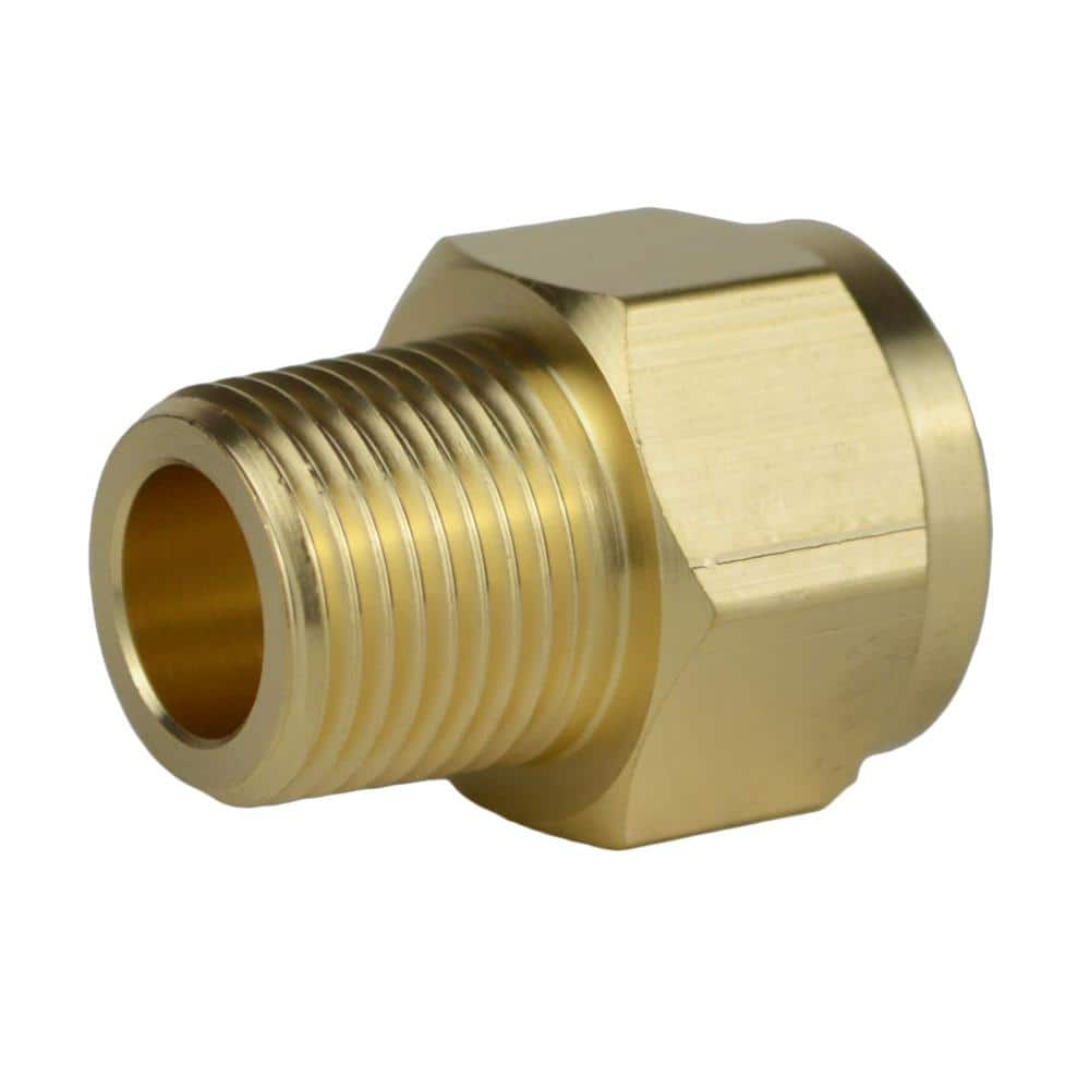 Everbilt 1/2 in. Female Flare x 3/8 in. MIP Brass Gas Fitting Adapter (2)