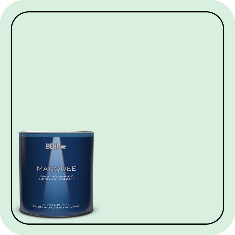 BEHR MARQUEE 1 qt. #P410-1 Pondscape Satin Enamel Interior Paint & Primer