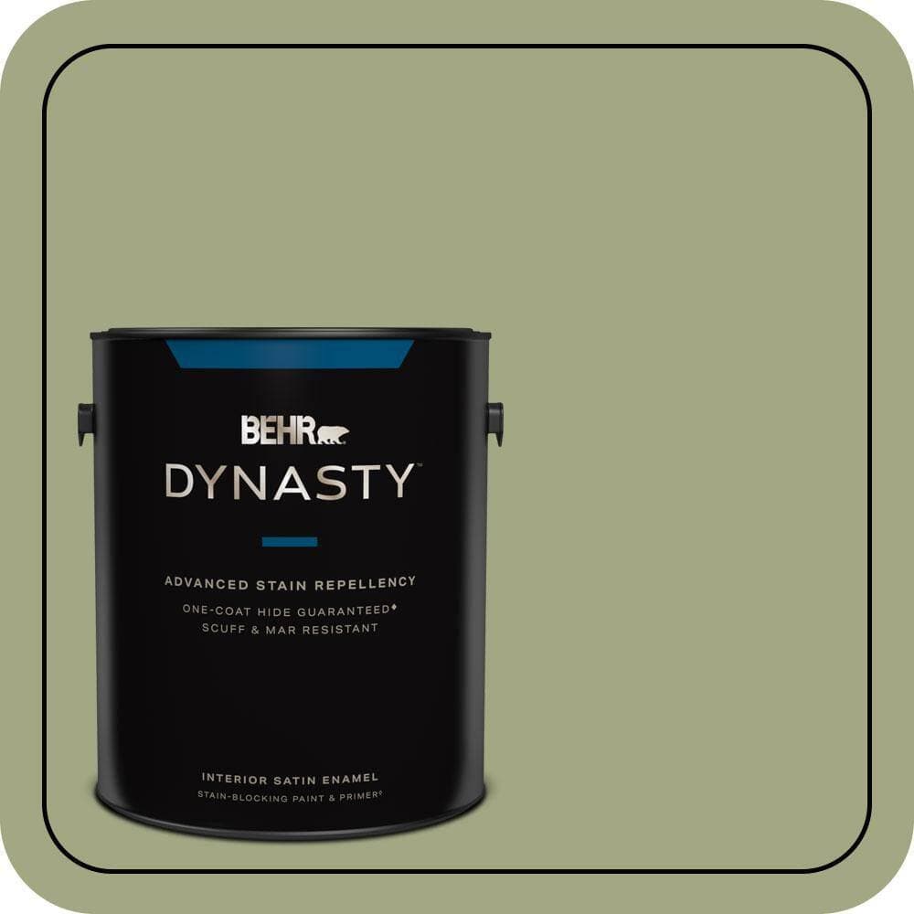 BEHR DYNASTY 1 gal. #S370-4 Rejuvenation One-Coat Hide Satin Enamel Interior Stain-Blocking Paint and Primer