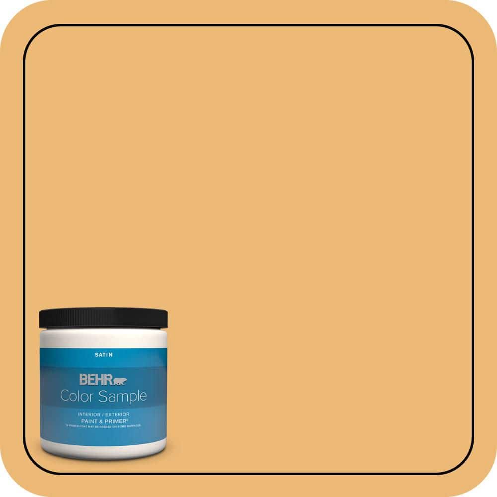 BEHR PREMIUM PLUS #BIC-29 Kernel Enamel Interior/Exterior Paint & Primer Color Sample (1)