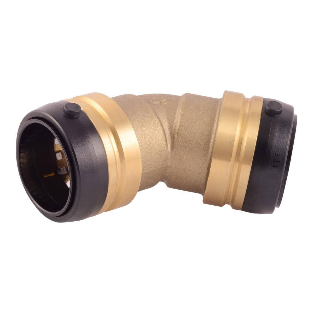 SharkBite 1-1/2 in. Push-to-Connect Brass 45-Degree Elbow Fitting (3)
