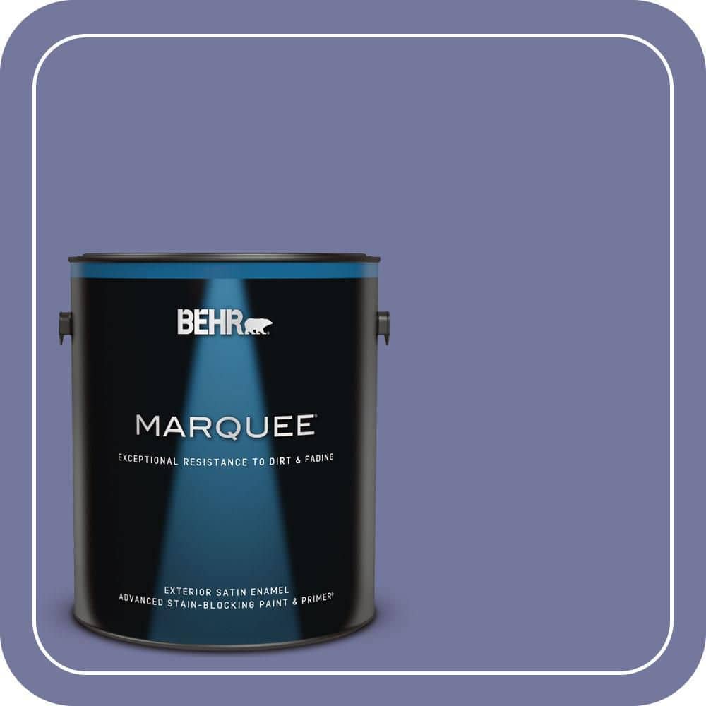 BEHR MARQUEE 1 gal. #630D-6 Palace Purple Satin Enamel Exterior Paint & Primer