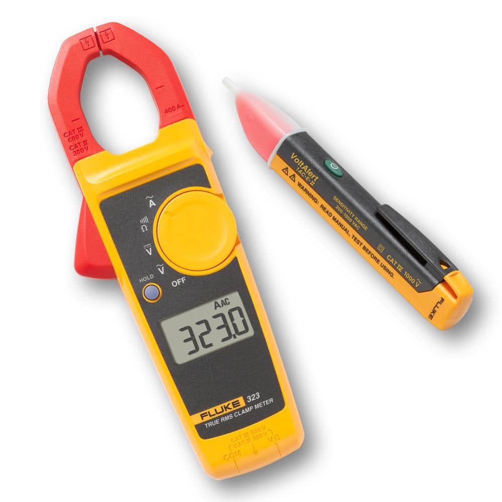 FLUKE 323 Clamp Meter and 1-AC Voltage Tester