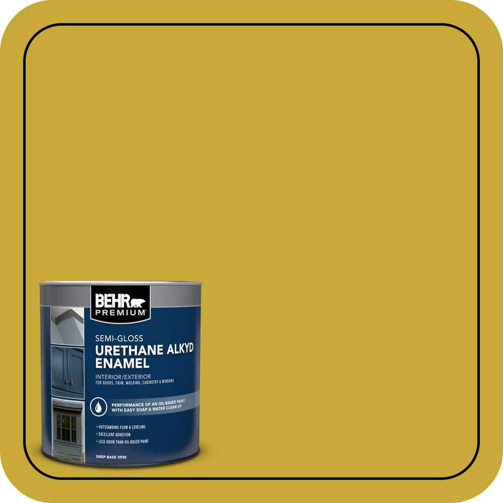 BEHR PREMIUM 1 qt. #P320-7 Sweet and Sour Semi-Gloss Enamel Urethane Alkyd Interior/Exterior Paint (1)