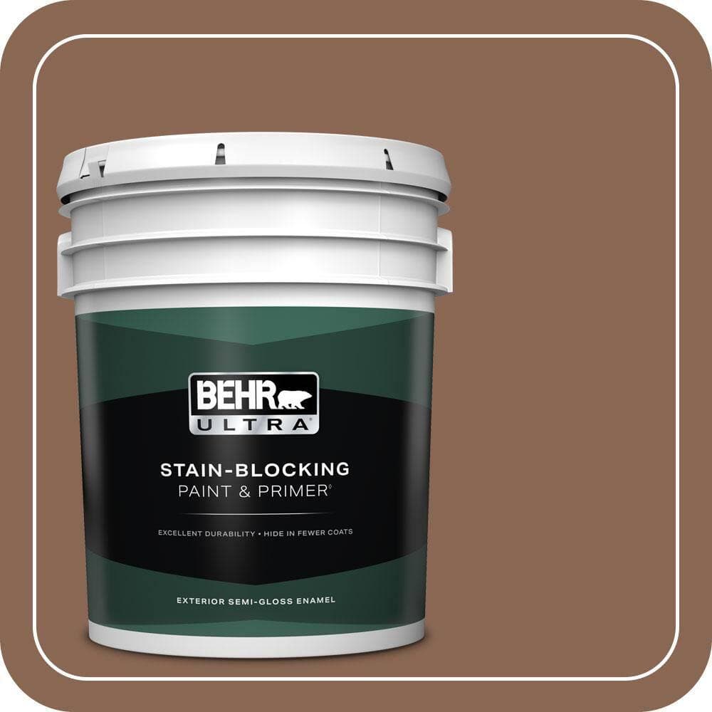BEHR ULTRA 5 gal. #PPU3-17 Clay Pot Semi-Gloss Enamel Exterior Paint & Primer