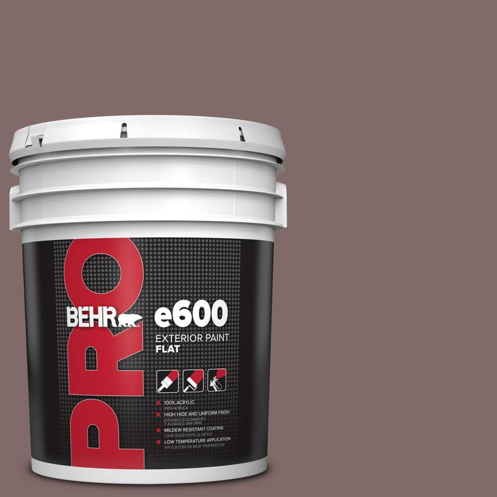 BEHR PRO 5 gal. #MQ1-41 Autumn Ashes Flat Exterior Paint