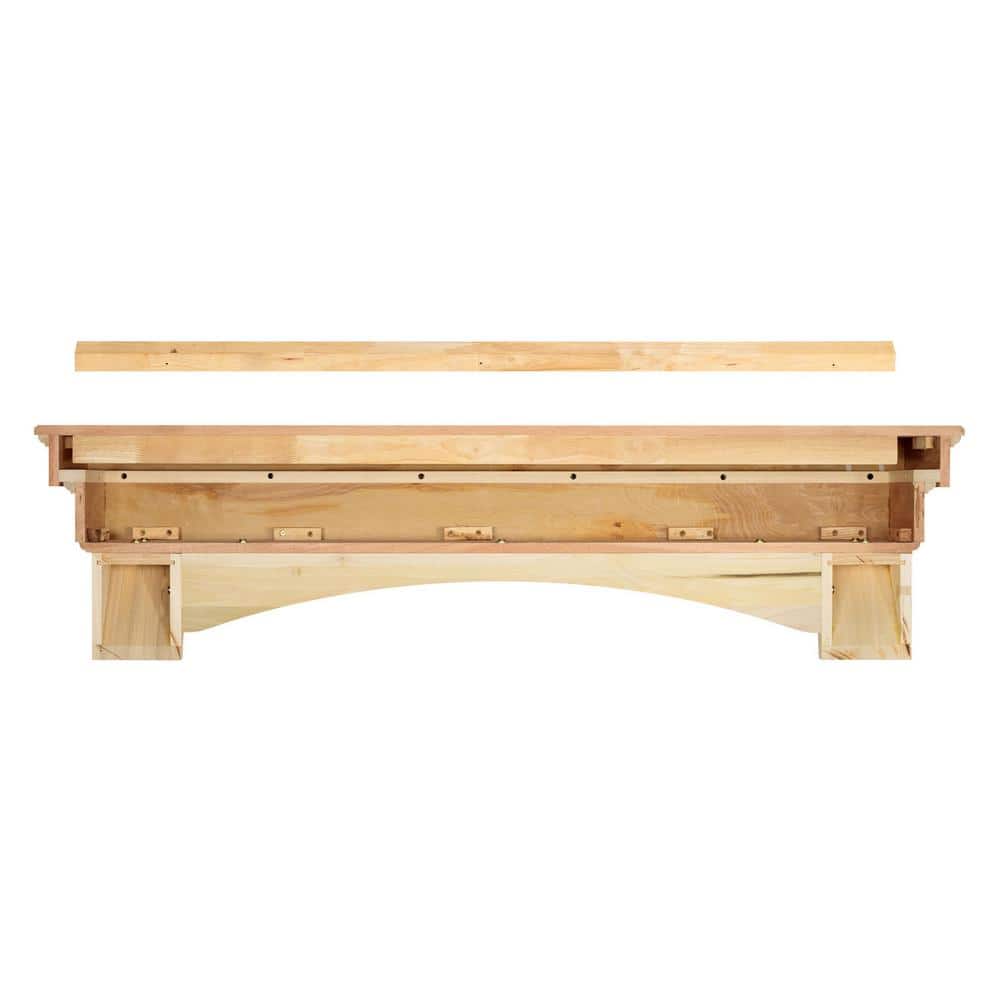 Pearl Mantels 5 ft. Unfinished Paint and Stain Grade Cap-Shelf Mantel (2)