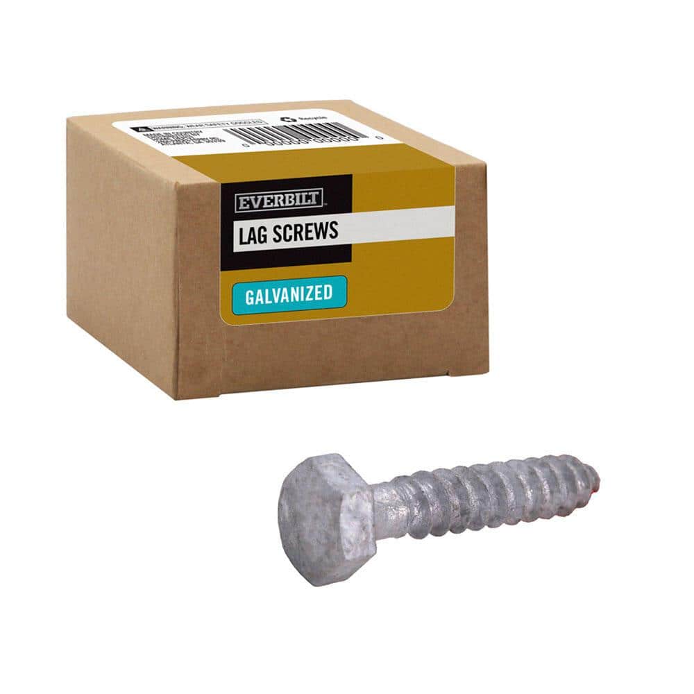 Everbilt 5/16 in. x 1-1/2 in. Hex Hex Head Galvanized Lag Screw (25-Pack) (1)
