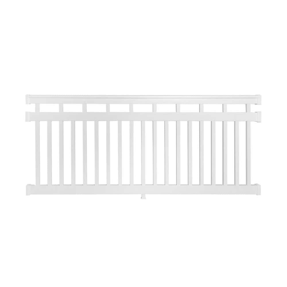 Weatherables Hallandale 3.5 ft. H x 8 ft. W Vinyl White Railing Kit (1)