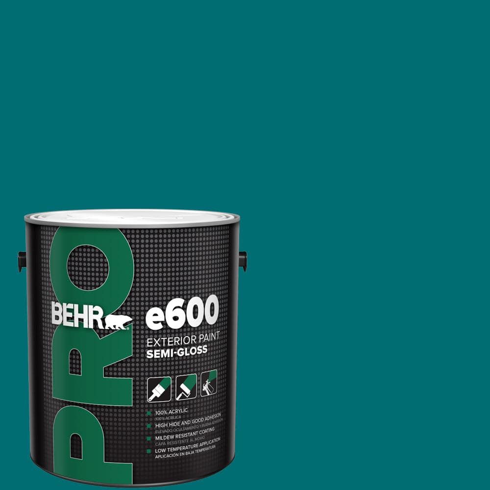 BEHR PRO 1 gal. #MQ6-35 Teal Motif Semi-Gloss Exterior Paint