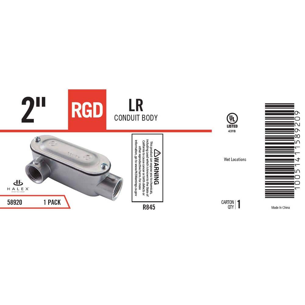 Halex 2 in. Rigid Type-LR Threaded Conduit Body (2)
