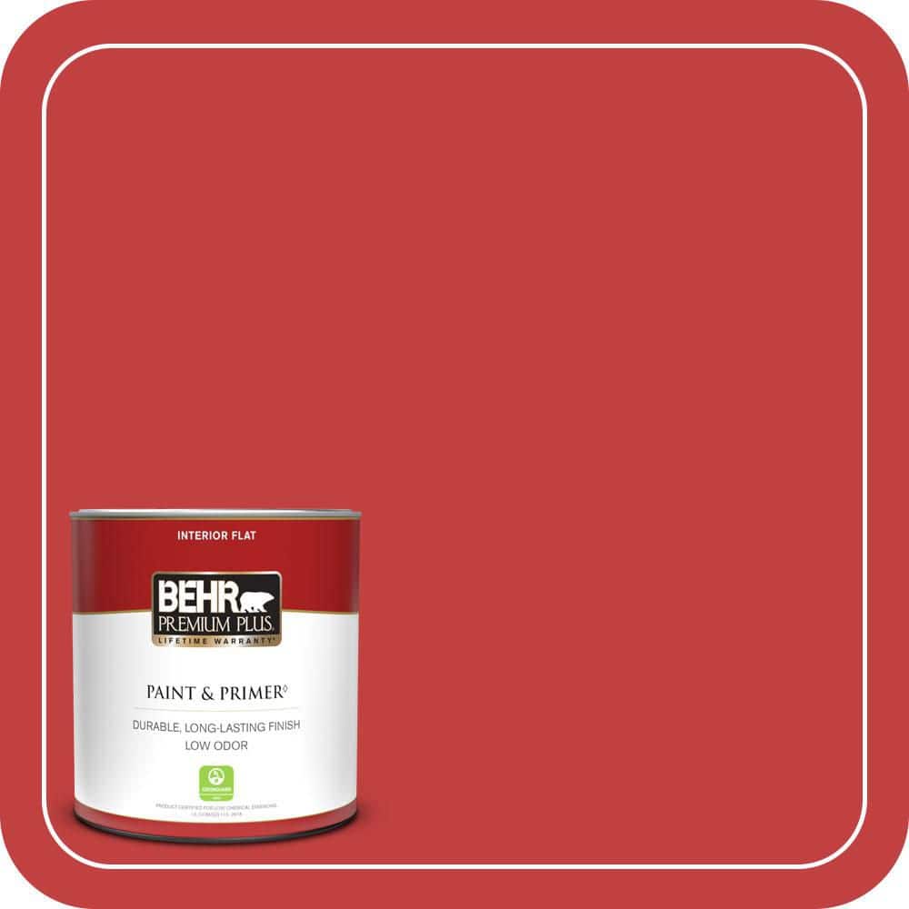 BEHR PREMIUM PLUS #150B-7 Poinsettia Flat Low Odor & Primer (1)