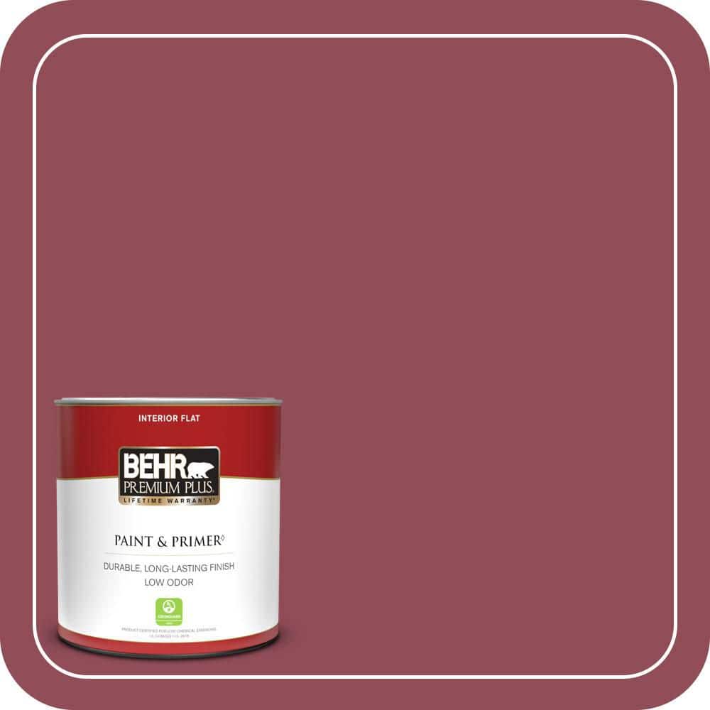 BEHR PREMIUM PLUS 1 qt. #MQ1-05 Rialto Flat Low Odor Interior Paint & Primer