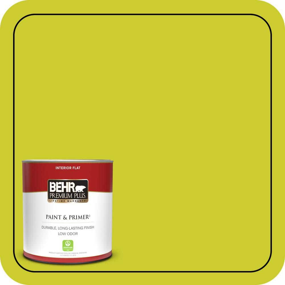 BEHR PREMIUM PLUS #S-G-400 Lime Pop Enamel & Primer Color Sample