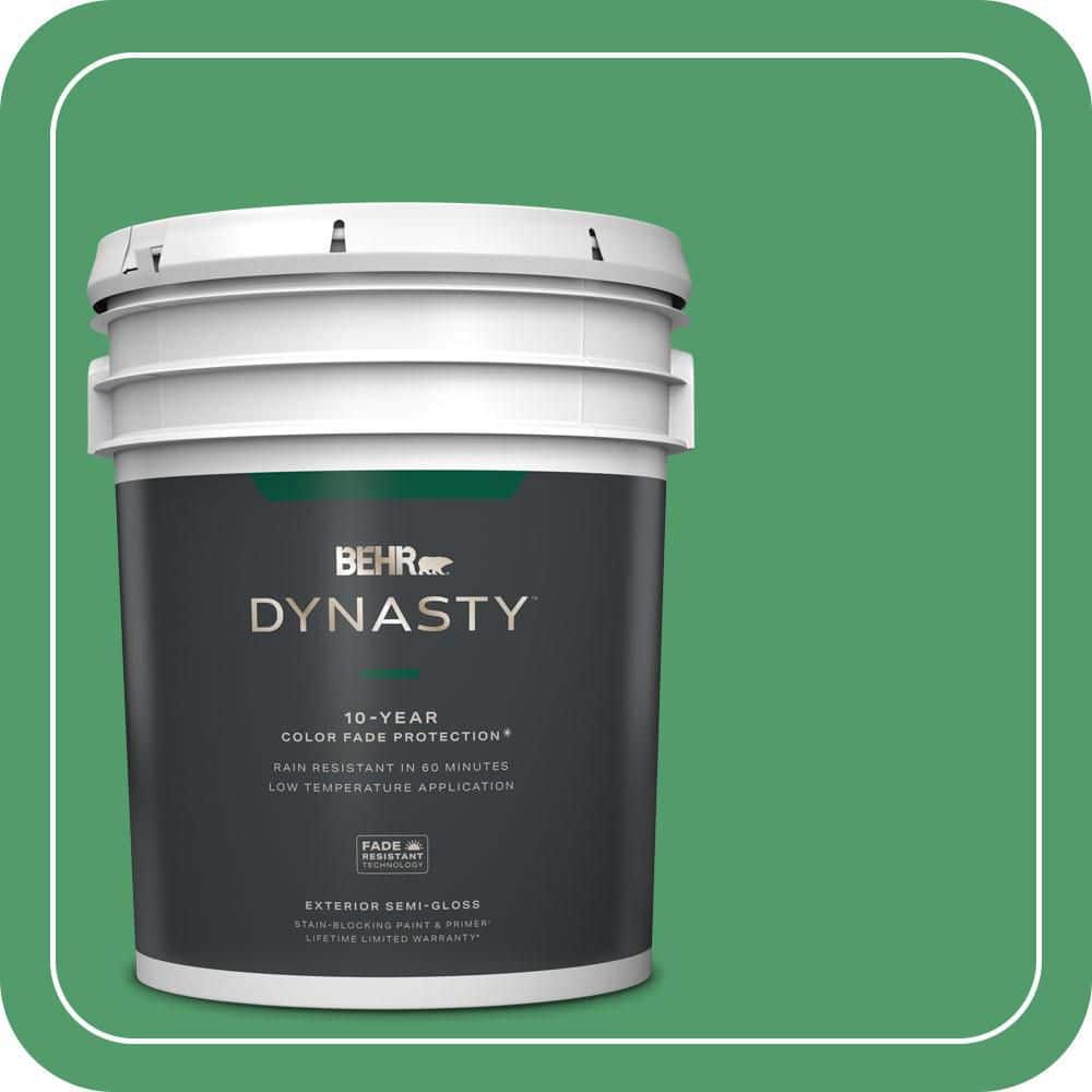 BEHR DYNASTY 5 gal. #P410-6 Solitary Tree Semi-Gloss Exterior Stain-Blocking Paint & Primer