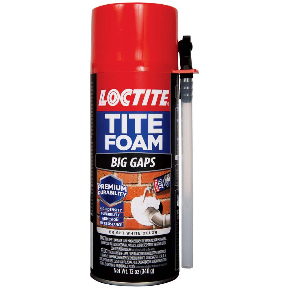 Loctite TITE FOAM Big Gaps Spray Foam, Bright White, 12 oz. Can, Insulating Spray Foam Sealant (2)