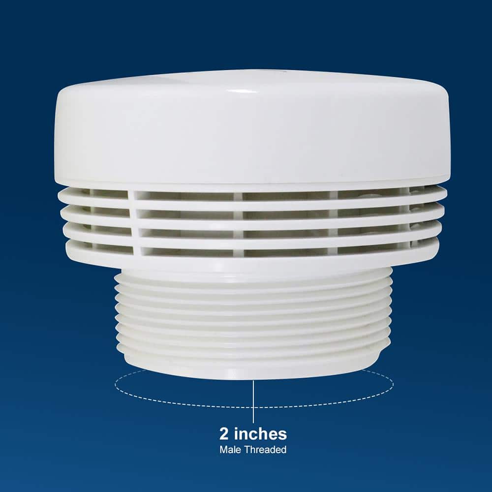 PLUMBFLEX White Air Admitance Valve 2 in. MIP with 160 DFU Branch / 72 DFU Stack Jumbo (2)